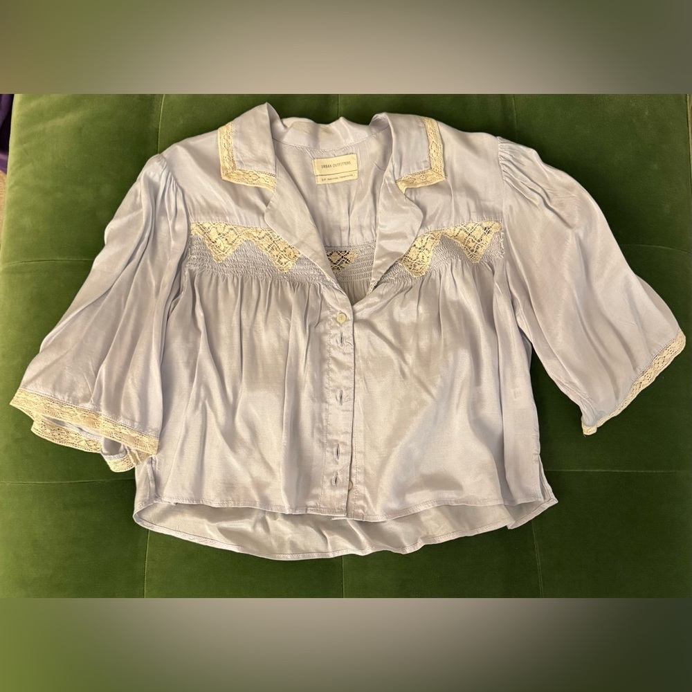 Urban Outfitters Powder blue w/ Lace Women's Top